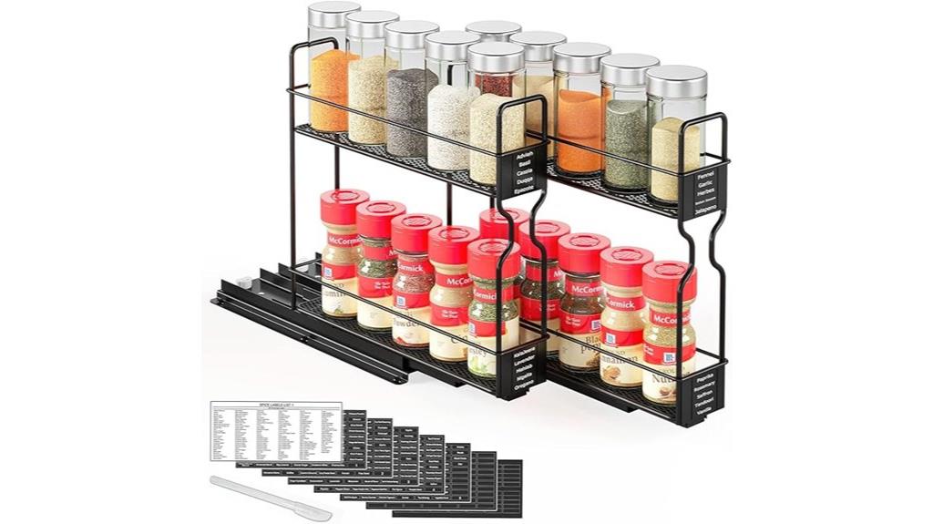 adjustable 2 tier spice rack