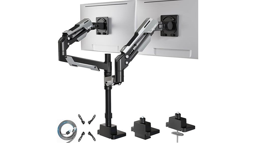 adjustable dual monitor mount