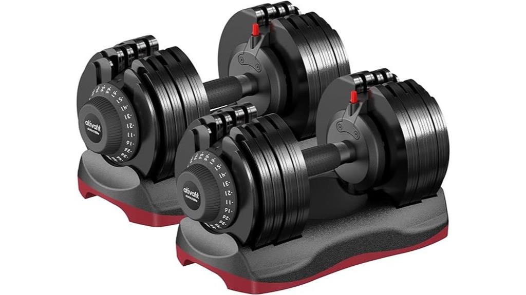 adjustable dumbbell set