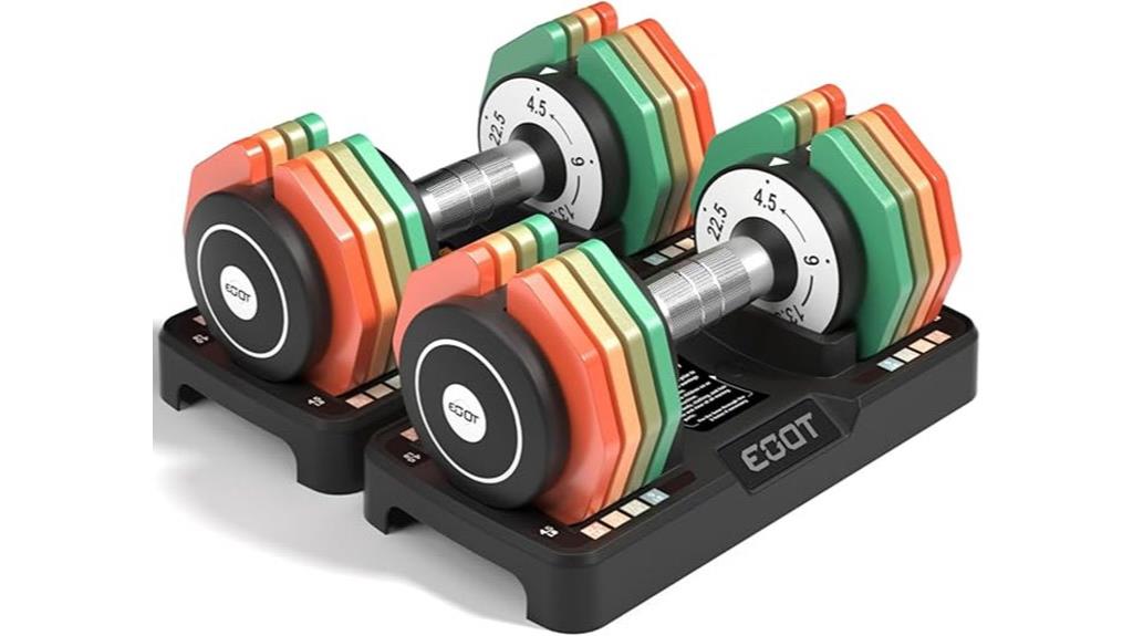 adjustable weight dumbbell set