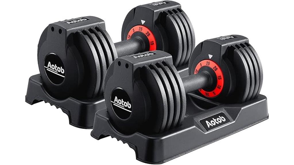 adjustable weight dumbbell set