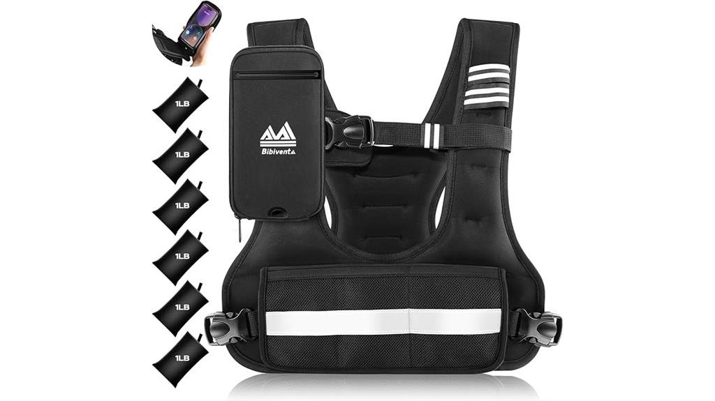 adjustable weighted vest with touchscreen