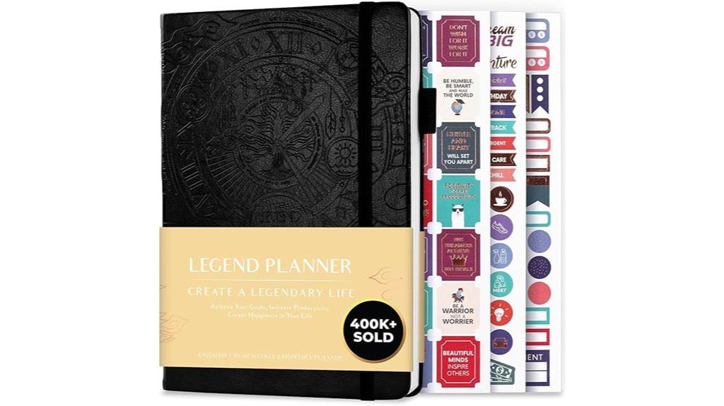 black a5 weekly planner