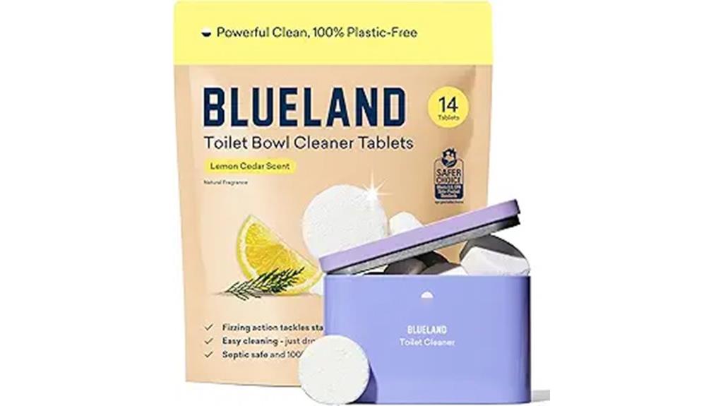 blue toilet bowl cleaner tablets