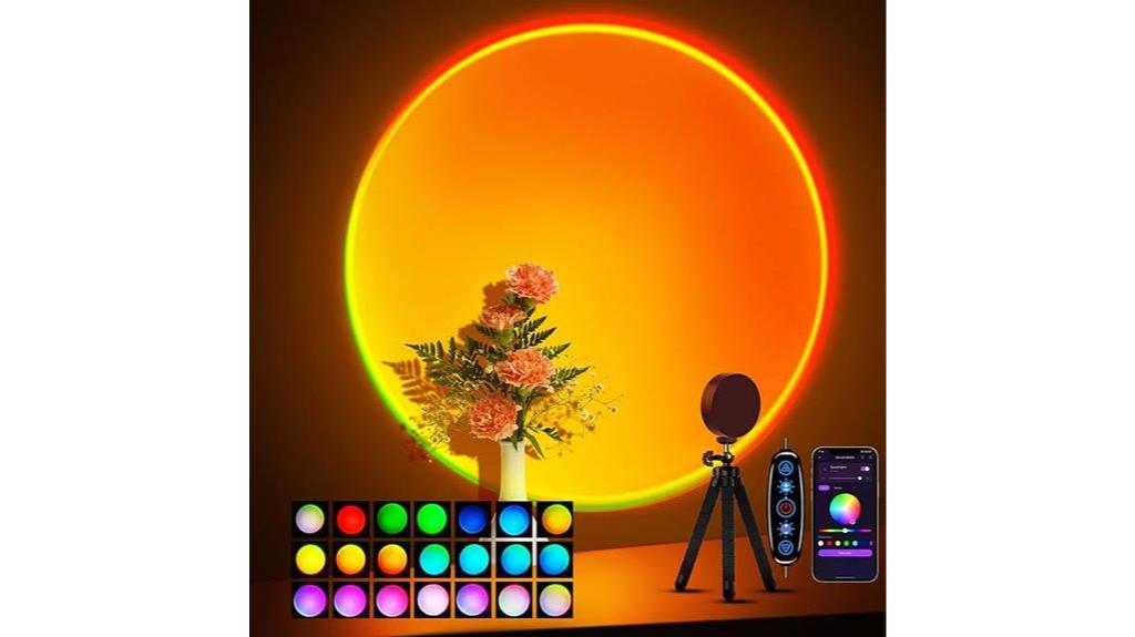 colorful sunset nightlight projector