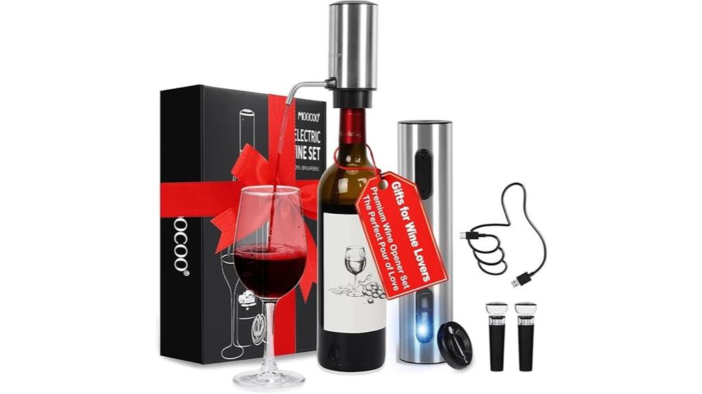 electric wine opener set