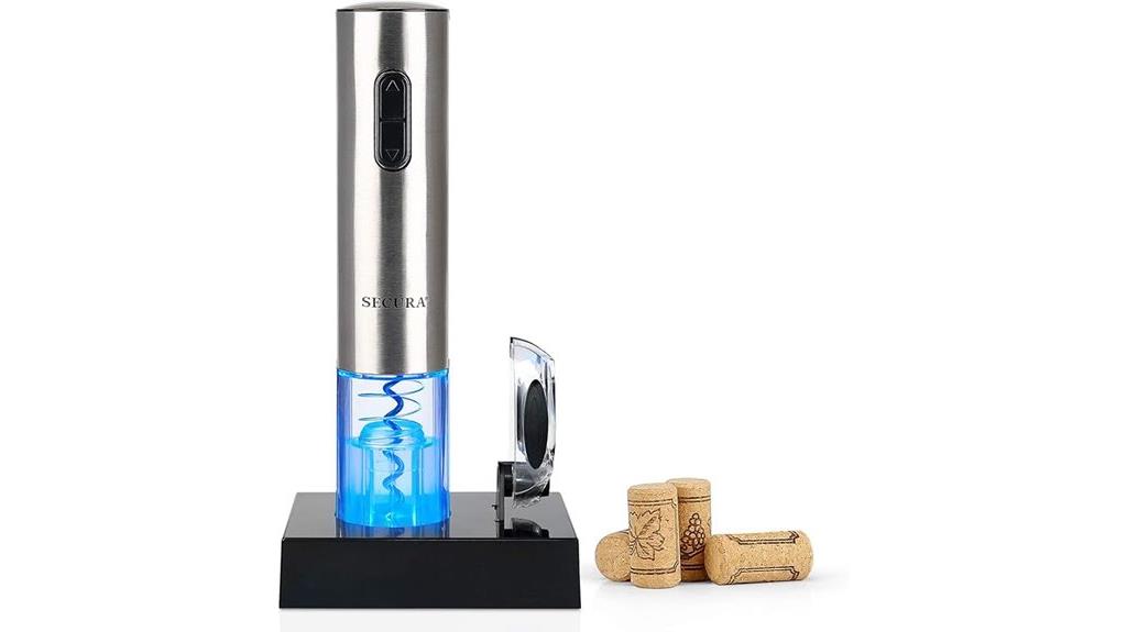 electric wine opener with foil cutter