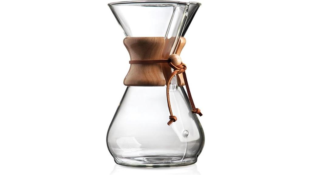 elegant glass pour over