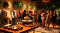 elegant organized clothing exchange