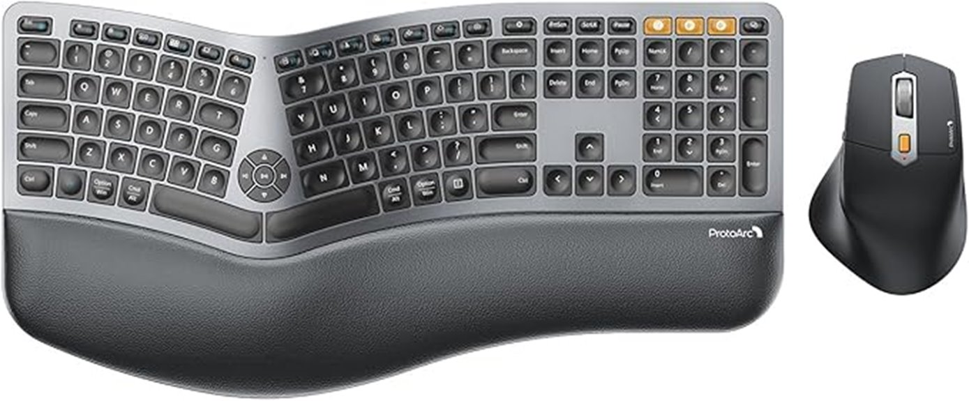 ergonomic wireless keyboard set