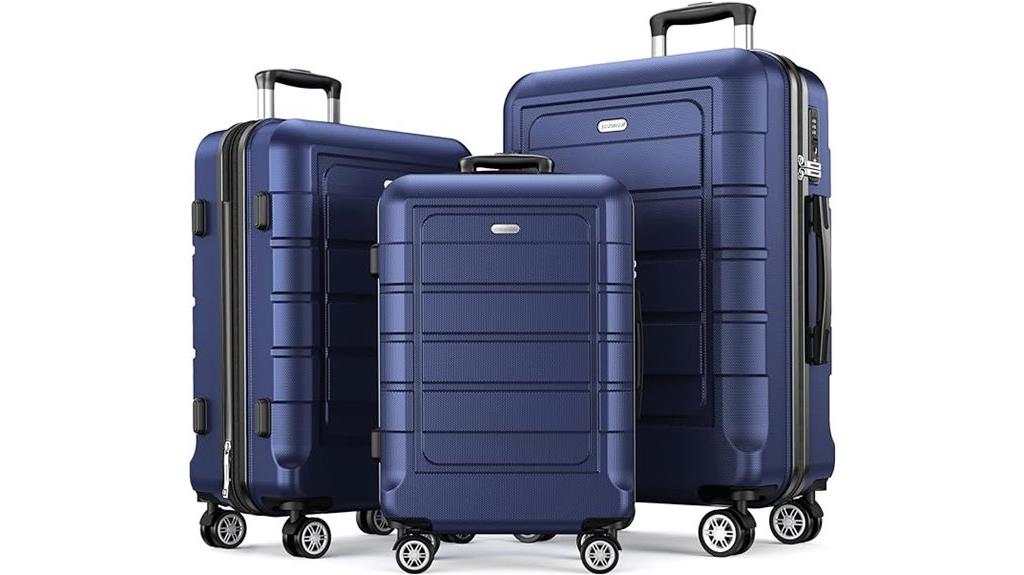 expandable tsa lock suitcase