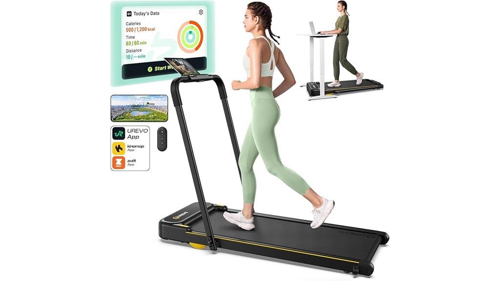 foldable treadmill with display