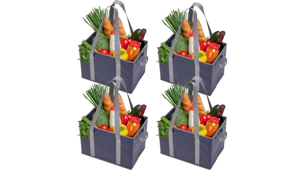 four navy gray bags