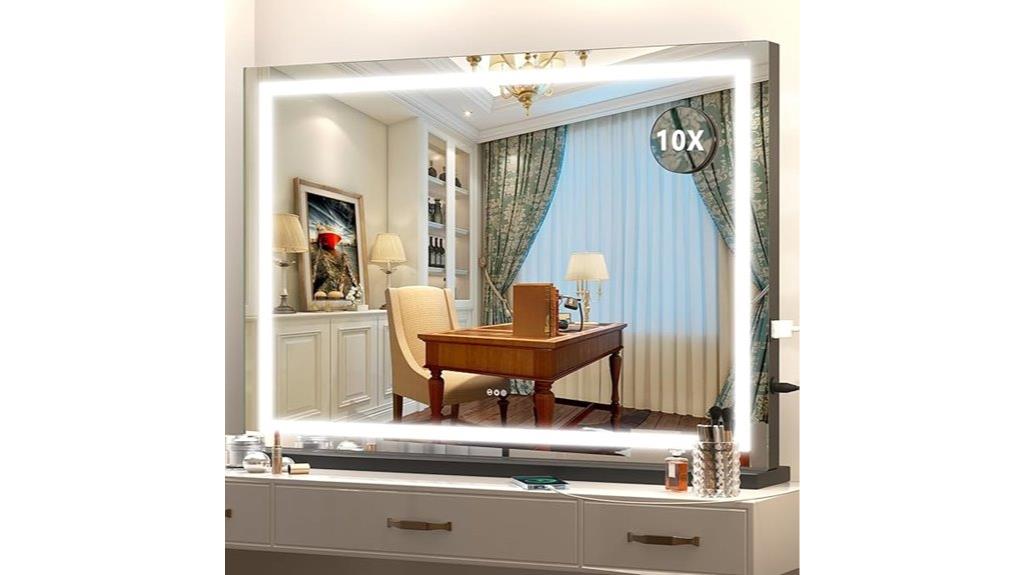 illuminated makeup mirror