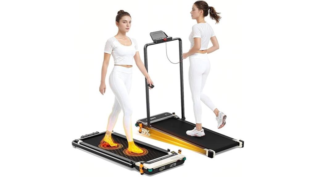 incline dual treadmill with massager
