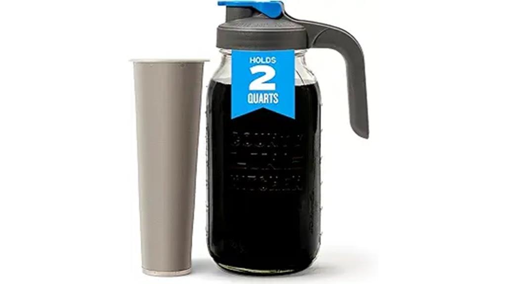 large glass cold brew coffee maker