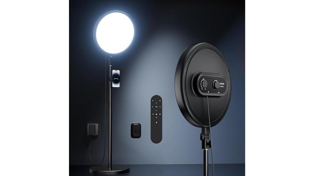large ring light with stand