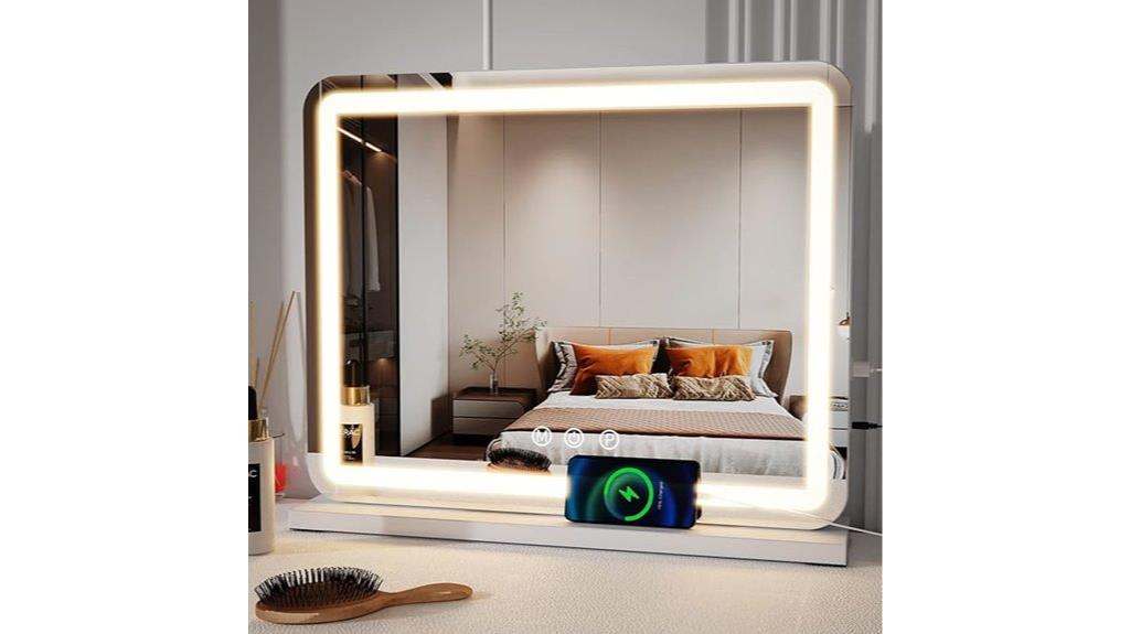 led lighted makeup mirror