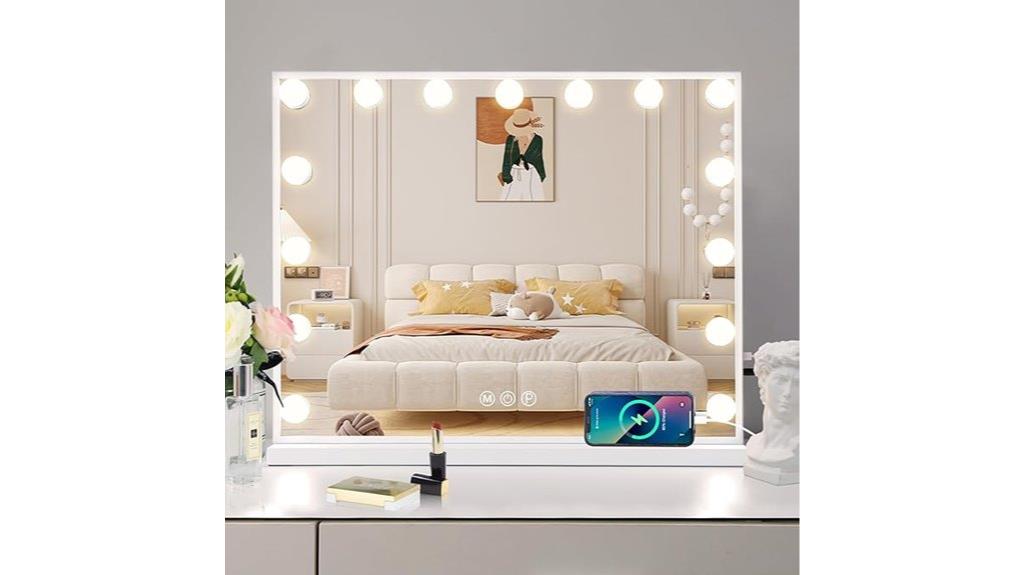 lighted makeup mirror