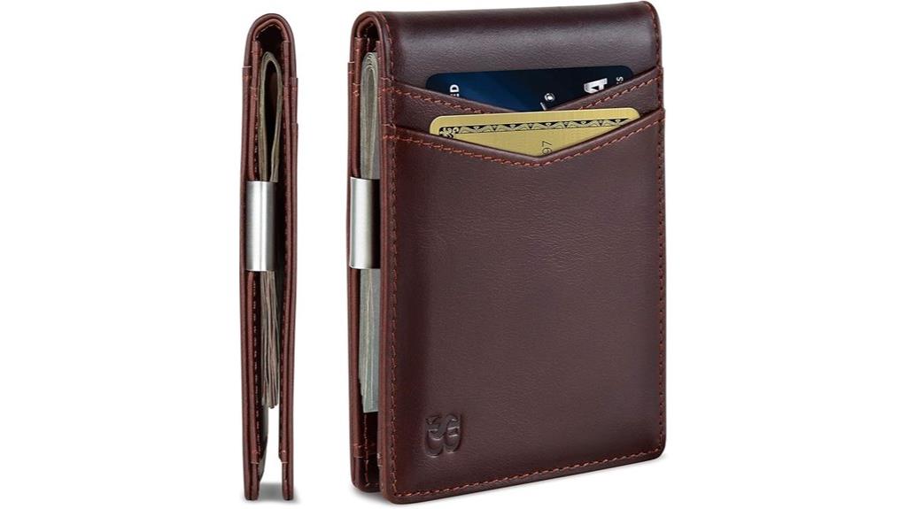 men s slim leather wallet