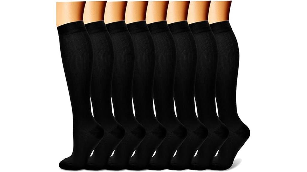 multicolor athletic compression socks