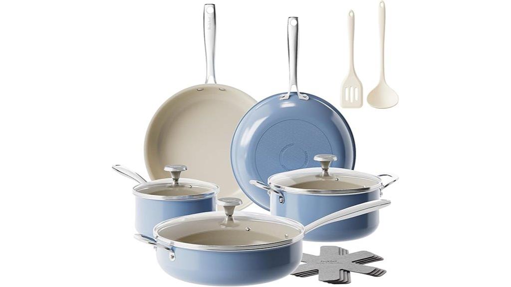 nonstick cookware with handles