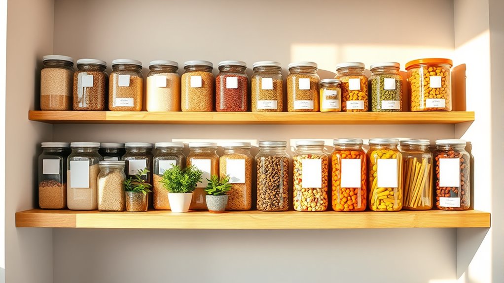 organized accessible pantry setup