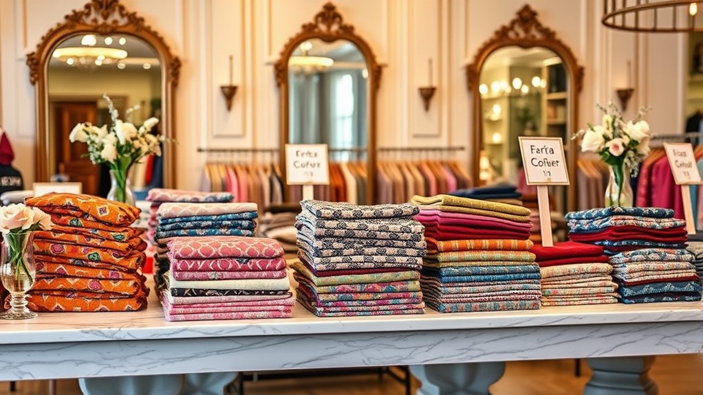 organized eye catching clothing display