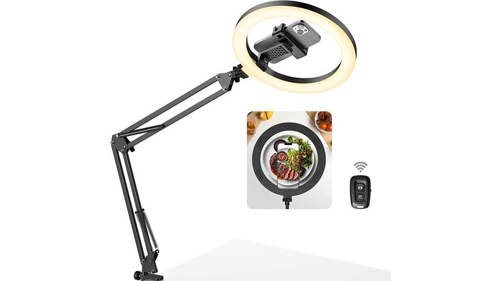 phone mount with ring light