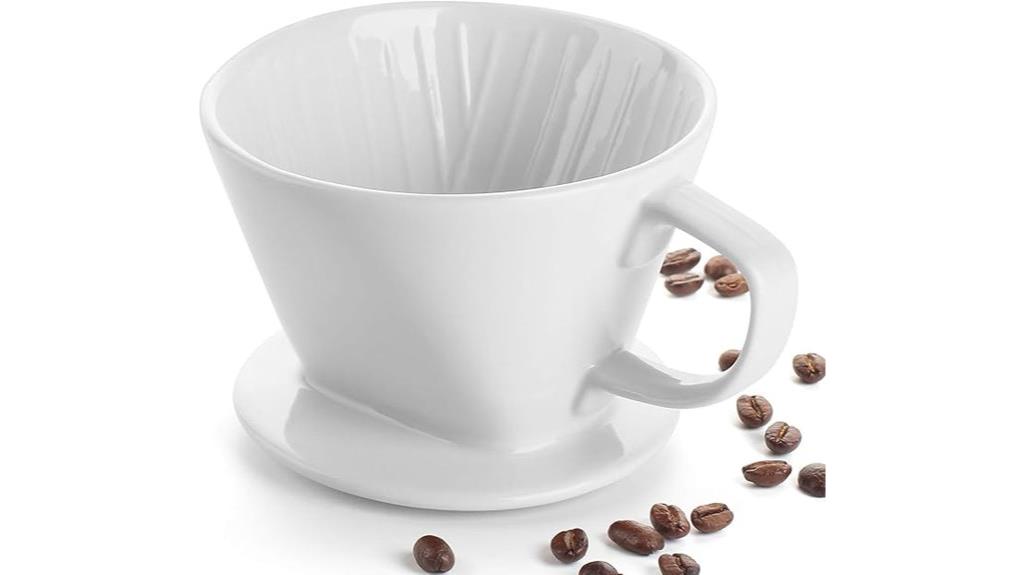 porcelain manual coffee dripper