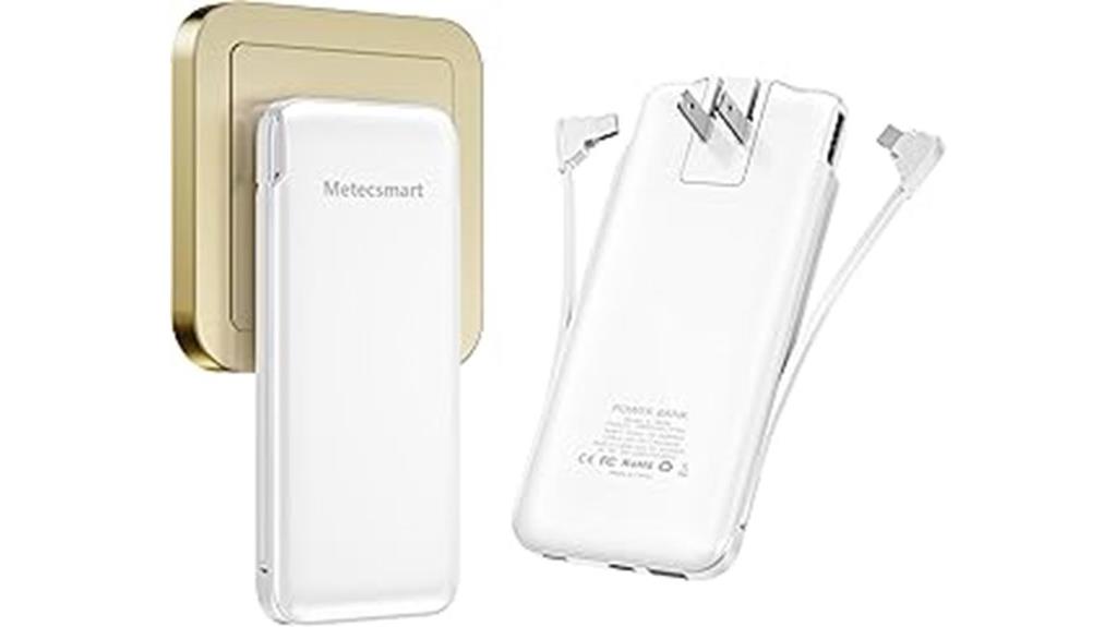 portable power bank with built in cable