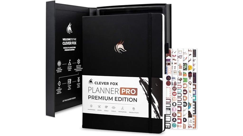 premium black a4 planner