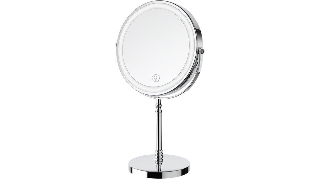 rechargeable lighted makeup mirror