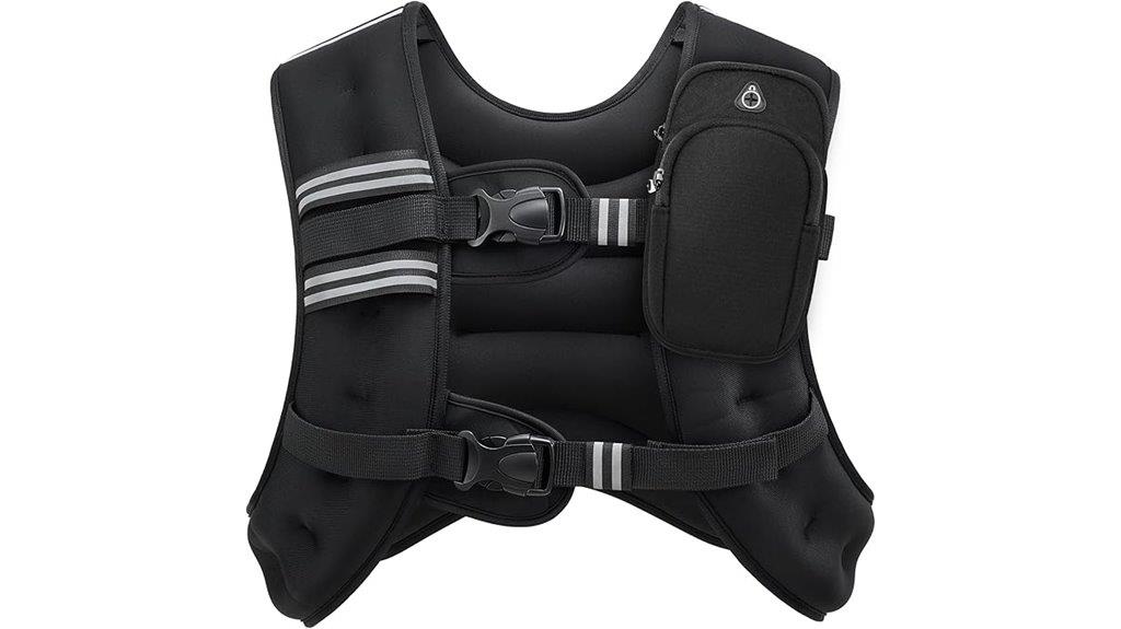 reflective weighted workout vest