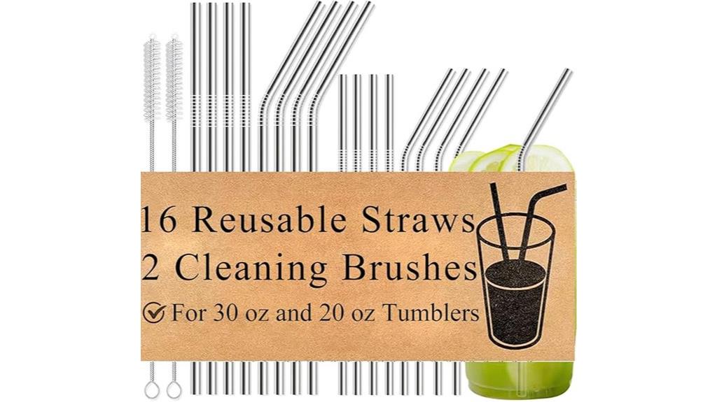 reusable stainless steel straws