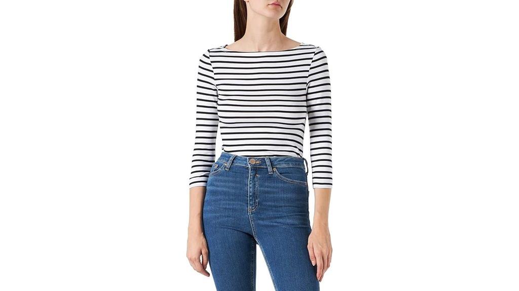 slim fit 3 4 sleeve t shirt