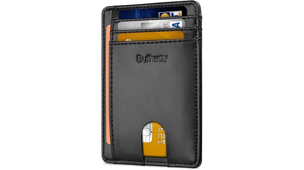 slim rfid leather wallet
