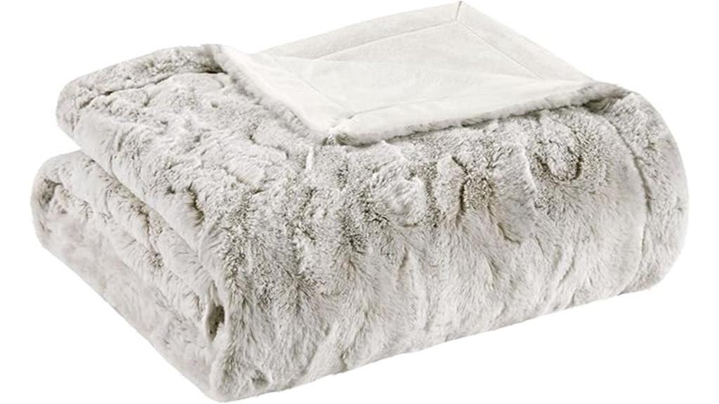 snow leopard faux blanket