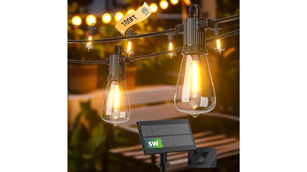 solar outdoor string lights