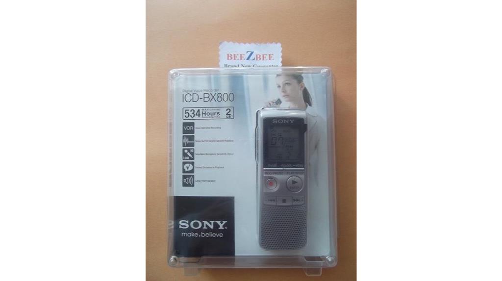 sony 2gb silver voice recorder
