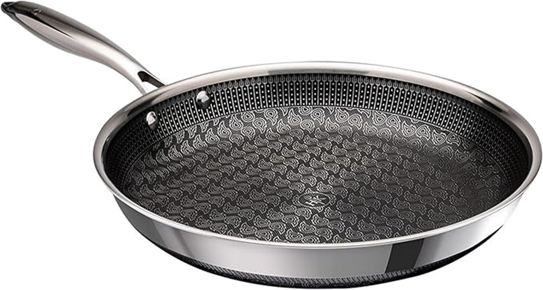 stainless steel nonstick frying pan