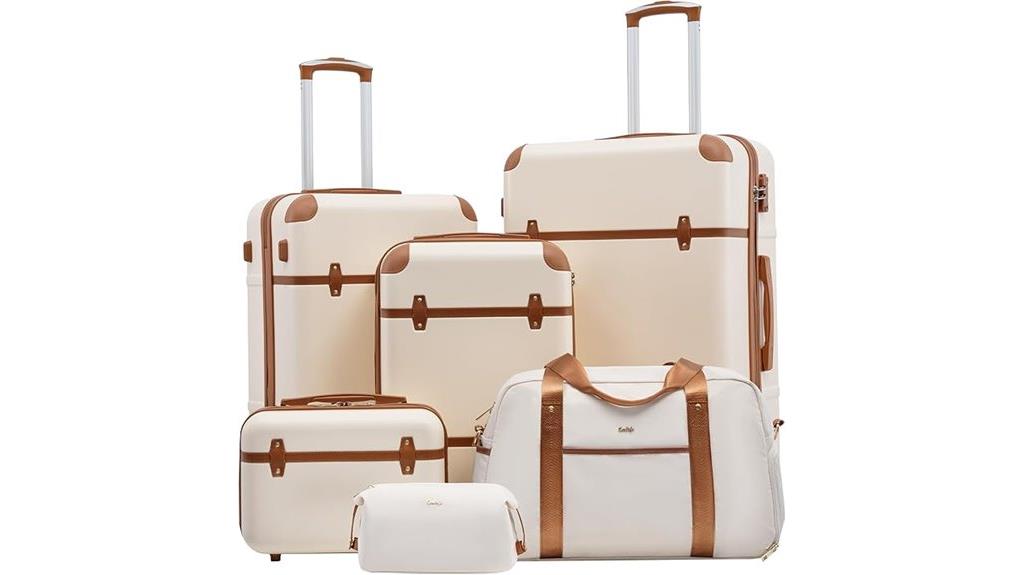 three piece hardside spinner luggage