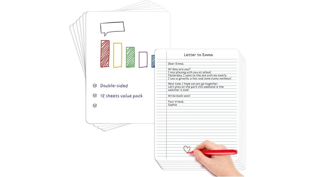 twelve pack whiteboard paper