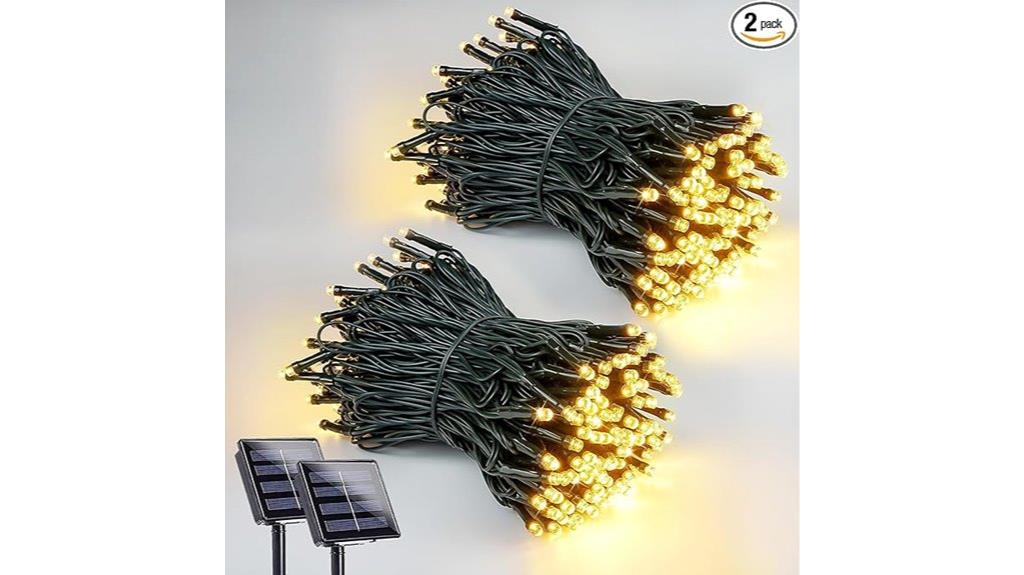 two pack solar string lights