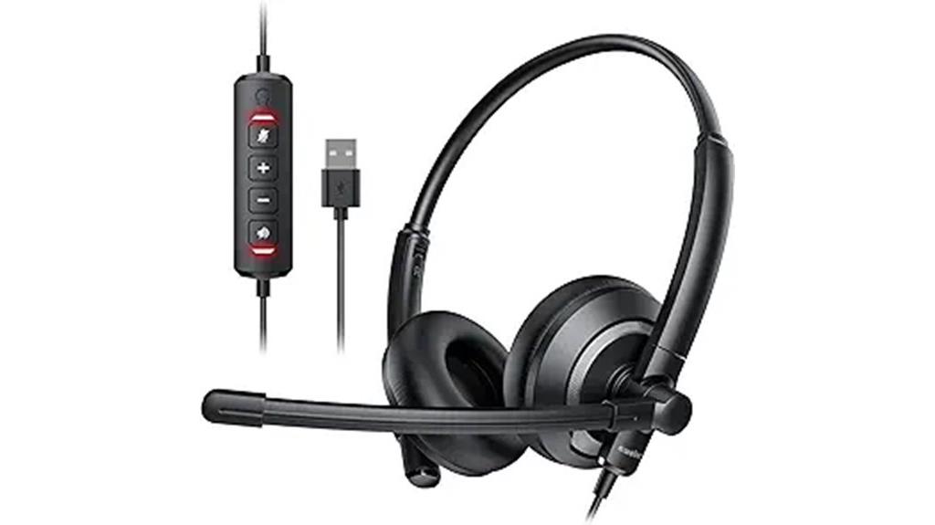 wired usb noise canceling headset
