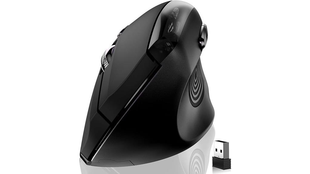 wireless ergonomic mouse with adjustable dpi