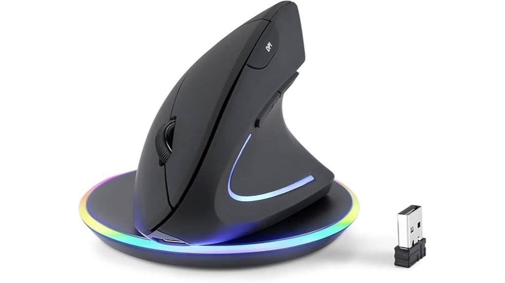 wireless vertical mouse charger