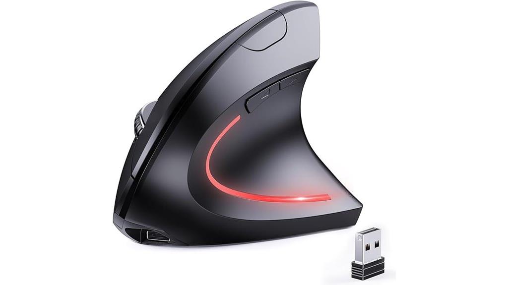 wireless vertical mouse rechargeable