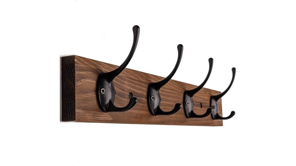 wooden wall coat hooks