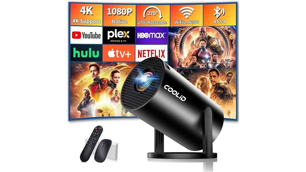 4k wifi6 mini projector